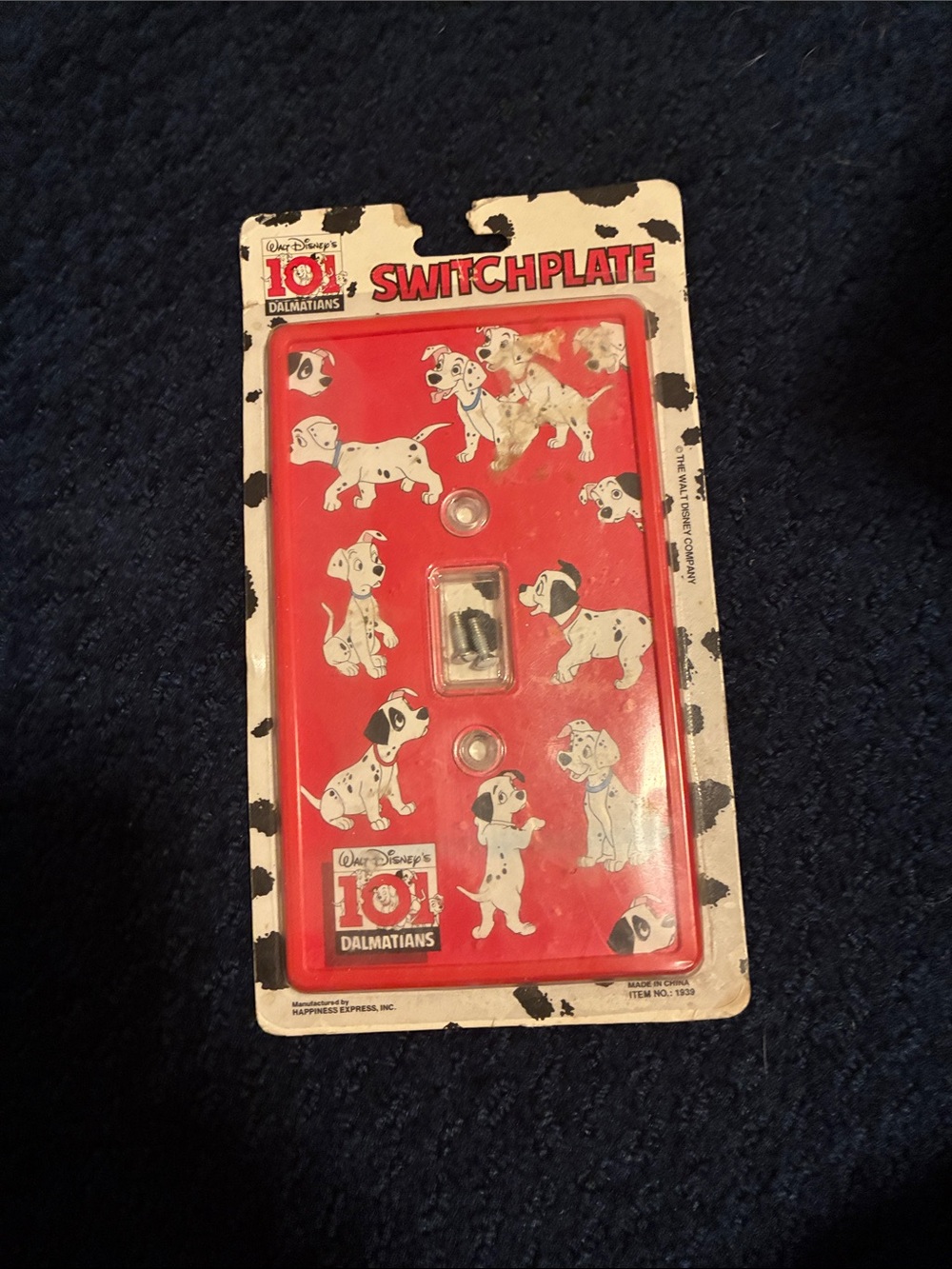Disney 101 Dalmatians Red Decorative Single Toggle Switchplate
